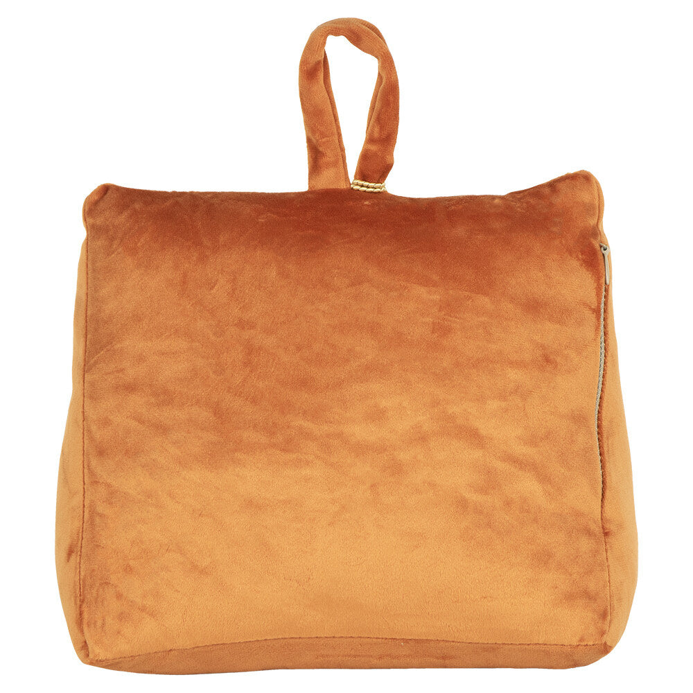 FERMAPORTA IN VELLUTO ARANCIONE 18CM