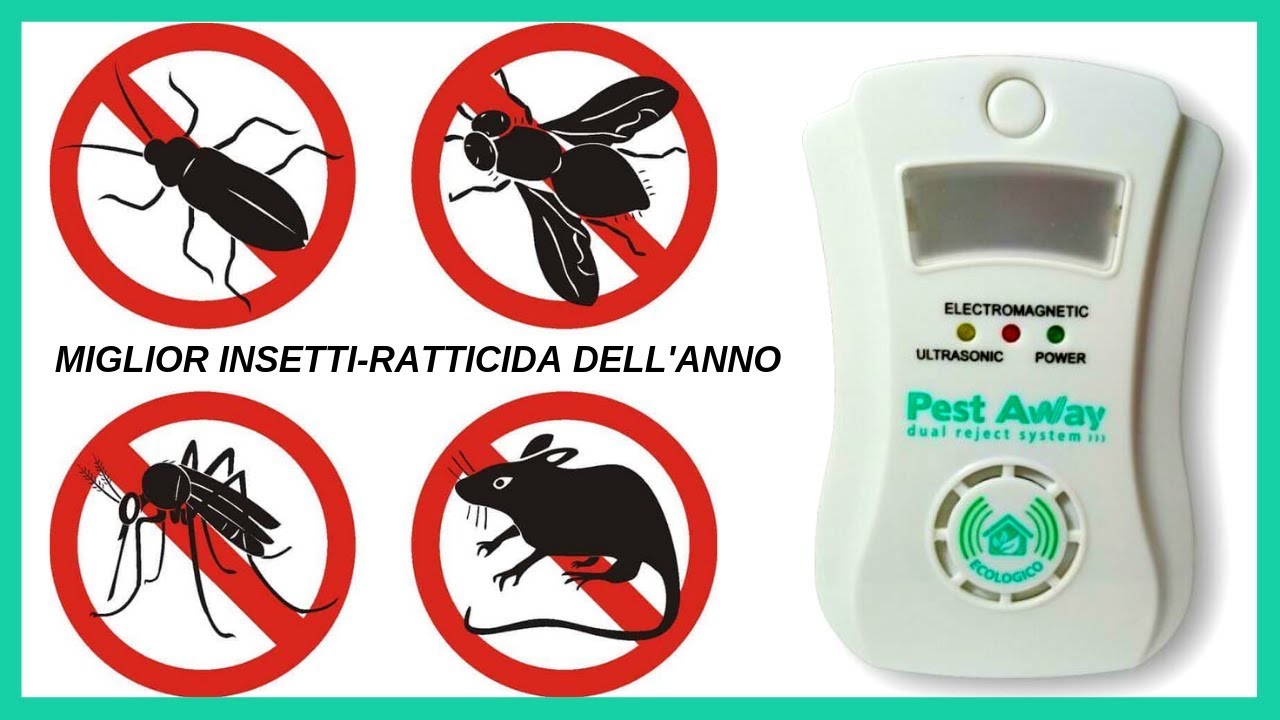 1 PEST AWAY L'ORIGINALE ANTIZANZARE ANTI INSETTI E RODITORI 250 MQ