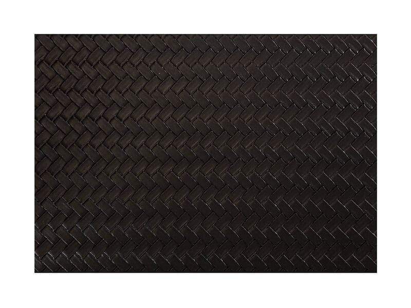 TOVAGLIETTA IN ECOPELLE  43X30 CM TRECCIA NERA