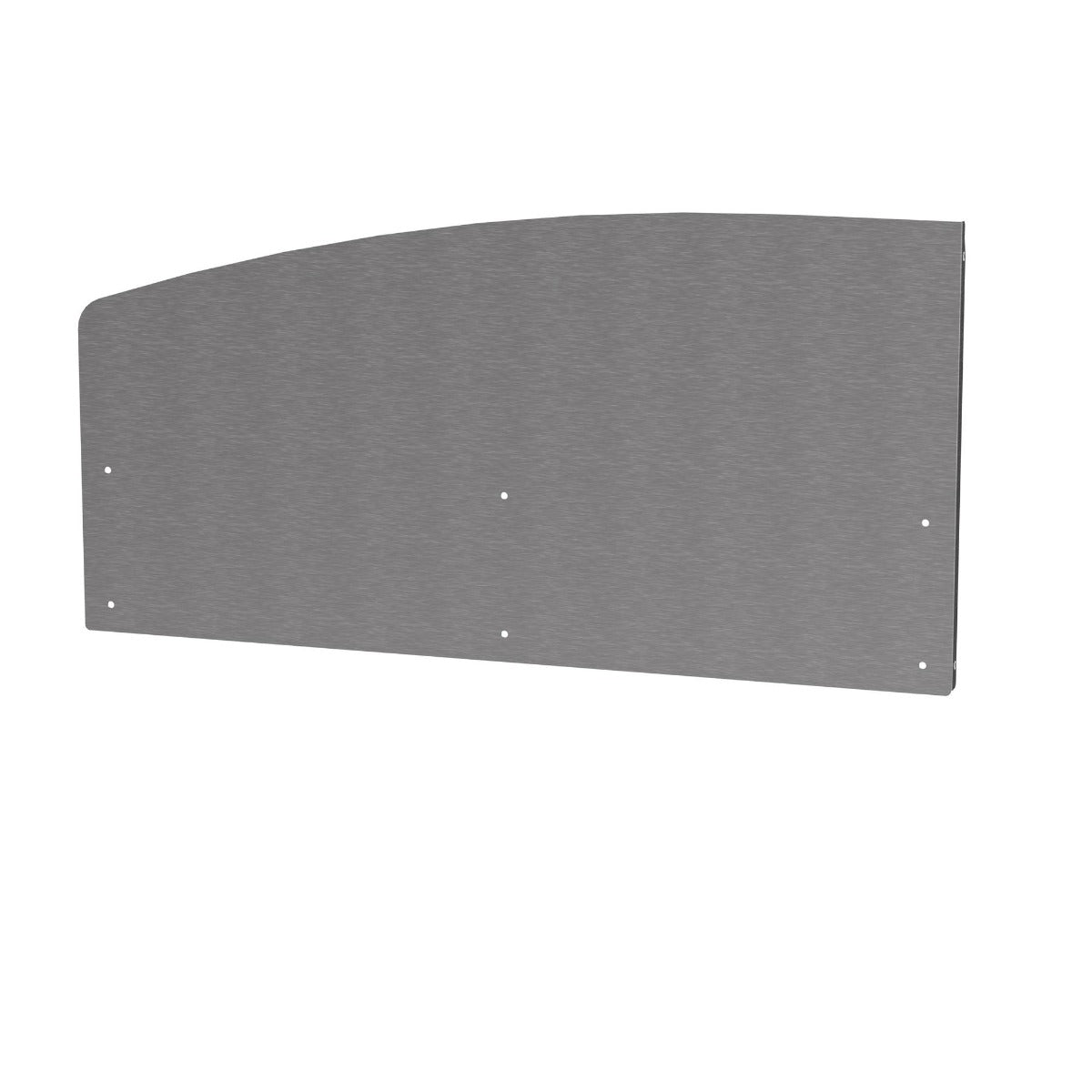 PANNELLO PARASCHIZZI CURVO SINISTRO ACCIAIO INOX 80X46