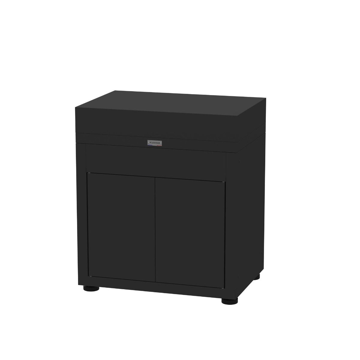 MOBILE CON FINTO CASSETTO, 80 X 55 CM NERO PER CUCINA DA ESTERNO