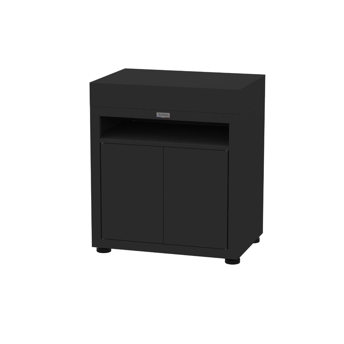 MOBILE CON RIPIANO, 80 X 55 CM NERO PER CUCINA DA ESTERNO