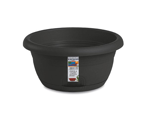 CIOTOLA CAPRI CON RISERVA DACQUA 25CM ANTRACITE