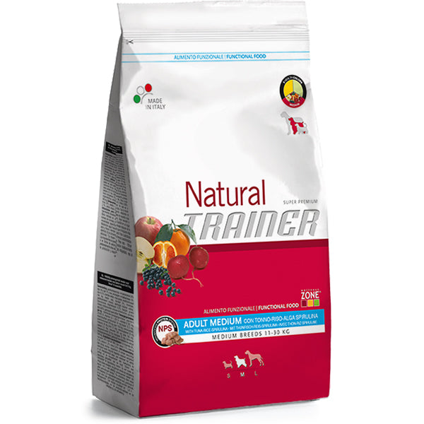 SACCO CROCCHETTE CANE ADULTO MEDIUM NATURAL 3 KG TONNO ALGA SPIRULINA