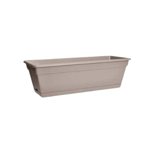 FIORIERA MEDITERRAN BALCONY TROUGH 50CM WARM TAUPE CON SOTTOVASO INTEGRATO