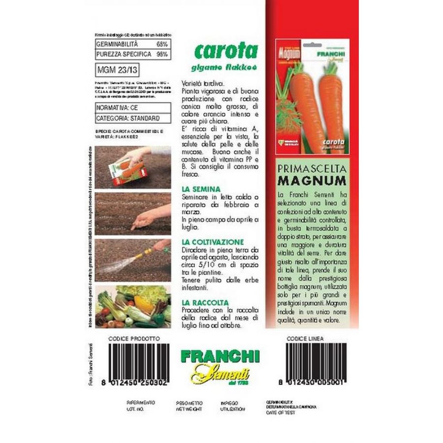 SEMI CAROTA FLAKKEE 2 BUSTA MAGNUM