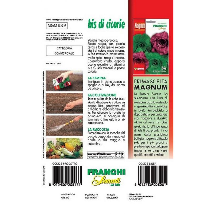 SEMI BIS DI CICORIE BUSTA MAGNUM
