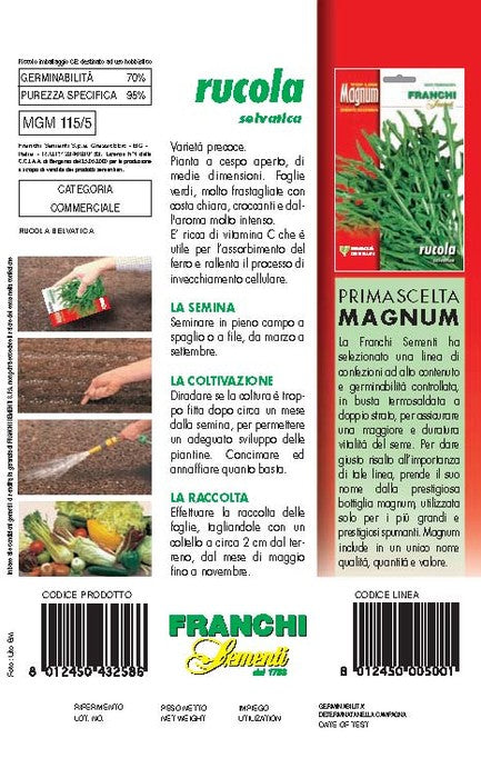 BUSTA MAGNUM SEMI DI RUCOLA SELVATICA