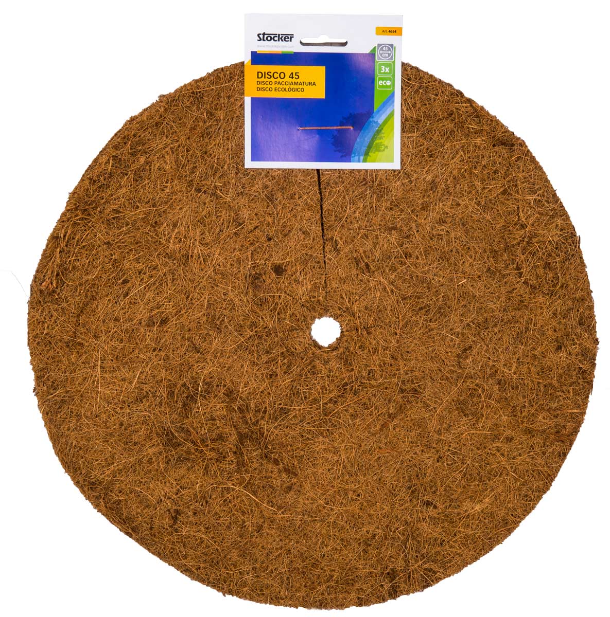 3 DISCHI PACCIAMATURA IN COCCO 45CM