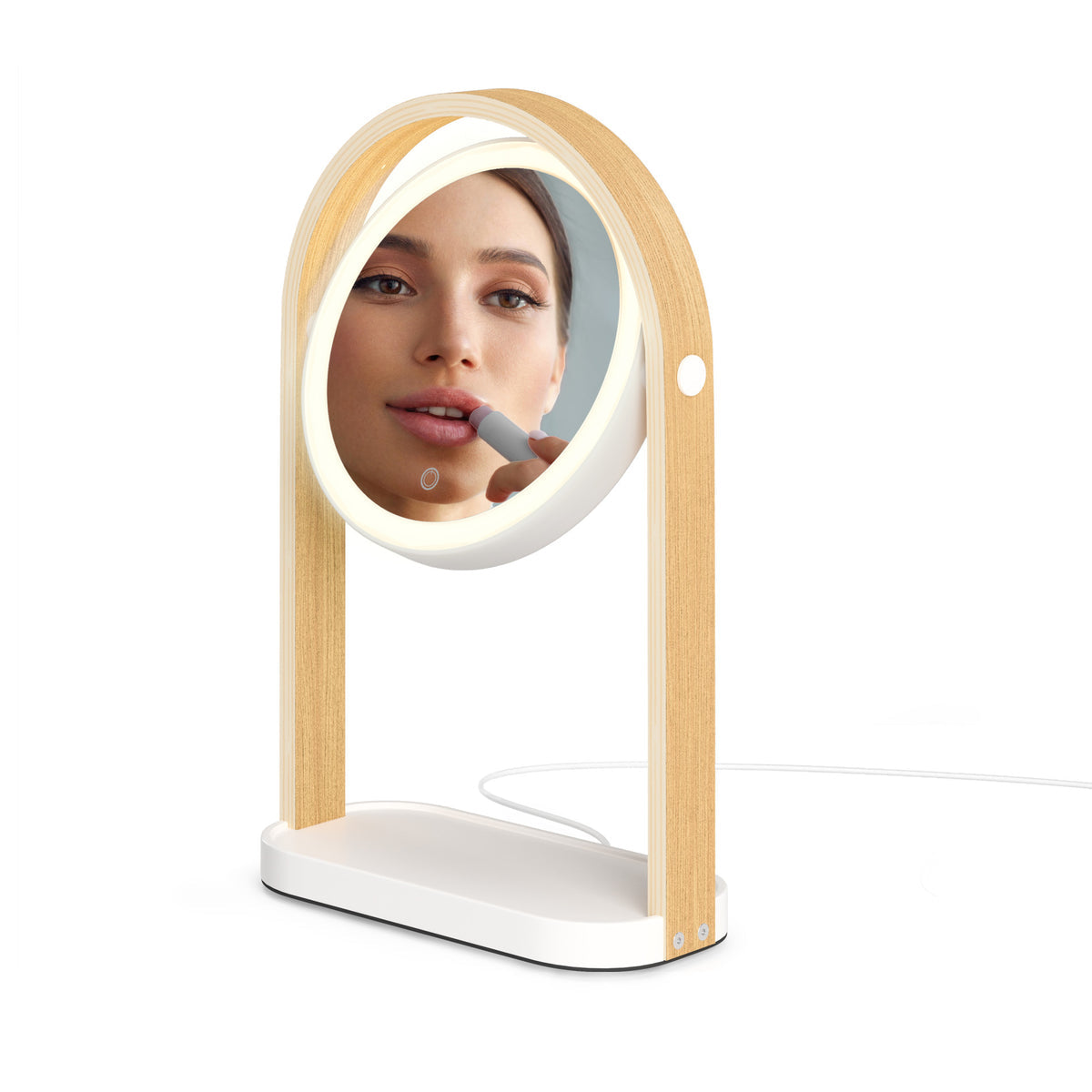 Specchio da toeletta Bellwood 38x25x12cm Bianco Naturale UMBRA