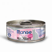 MONGE SCATOLETTA CIBO UMIDO GATTO DELICATE POLLO E PROSCIUTTO IN JELLY 80GR
