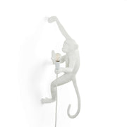 Lampada Scimmia Appesa Destra 36x24 h.65cm Bianca SELETTI