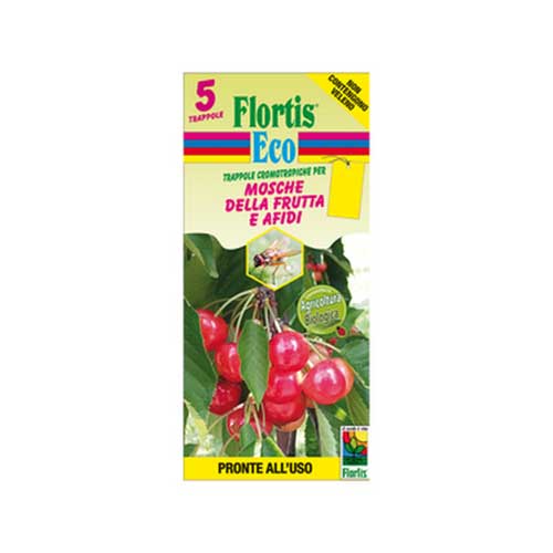 TRAPPOLA CROMOTROPICA 5 PZ GIALLA CONTRO MOSCHE DELLA FRUTTA E AFIDI