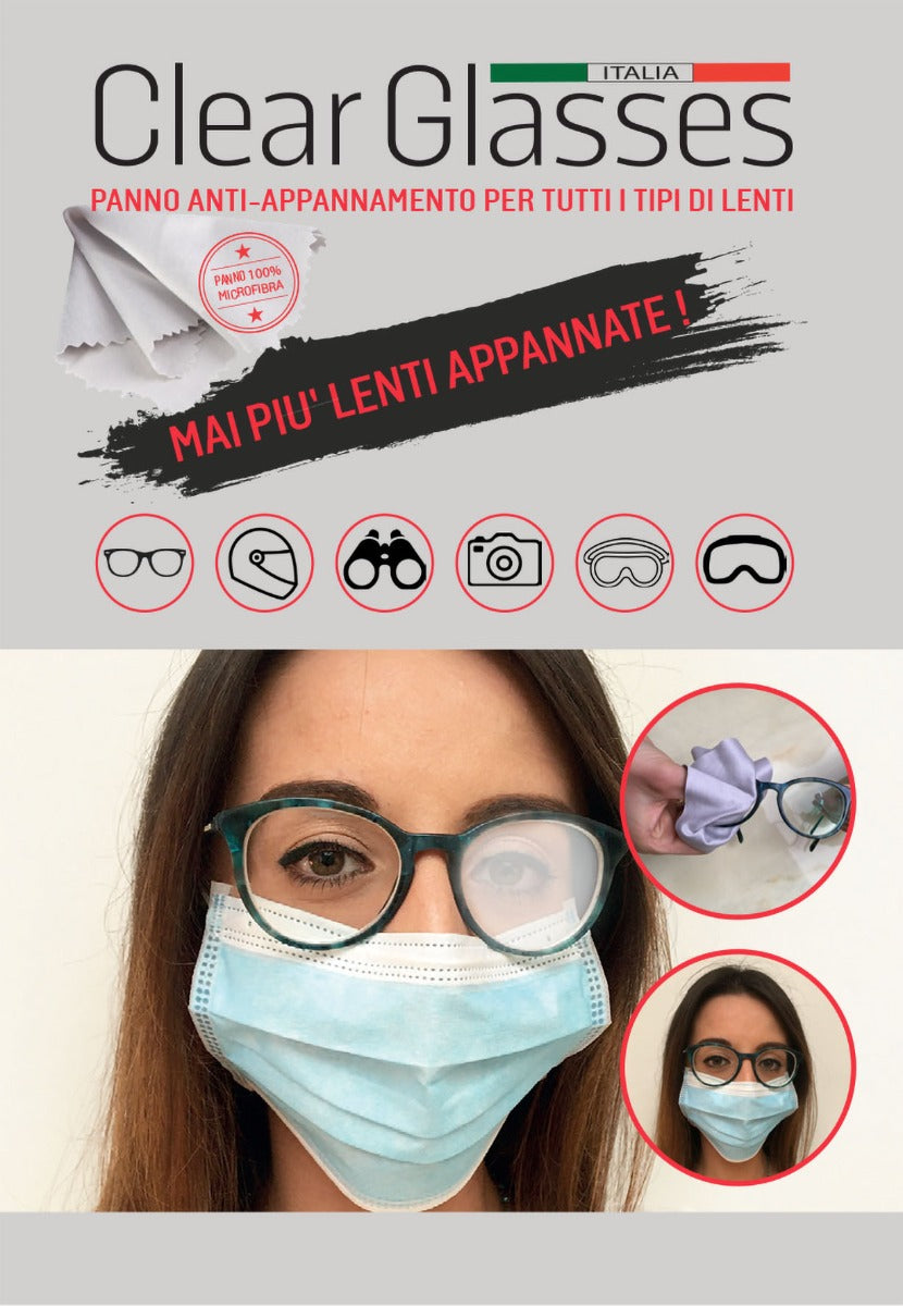 OFFERTA 3 PANNI ANTI-APPANNAMENTO PER TUTTI I TIPI DI LENTI CLEAR GLASSES