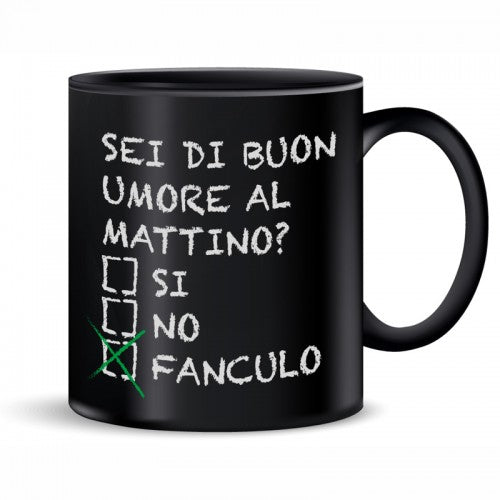 MUG TAZZA NERA SEI DI BUON UMORE
