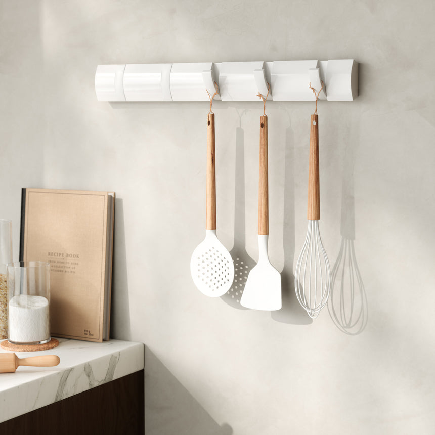 Appendiabiti Gancio a muro Flip 5 51 x 6 x 3 cm Bianco Umbra