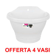 OFFERTA 4 VASO CORSICA WALL BASKET 25CM WHITE