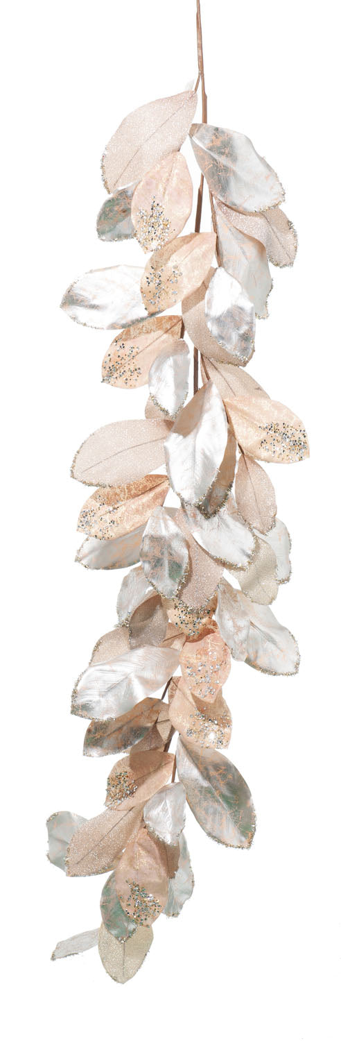 1 FESTONE FOGLIAME MAGNOLIA 150 CM PLATINO