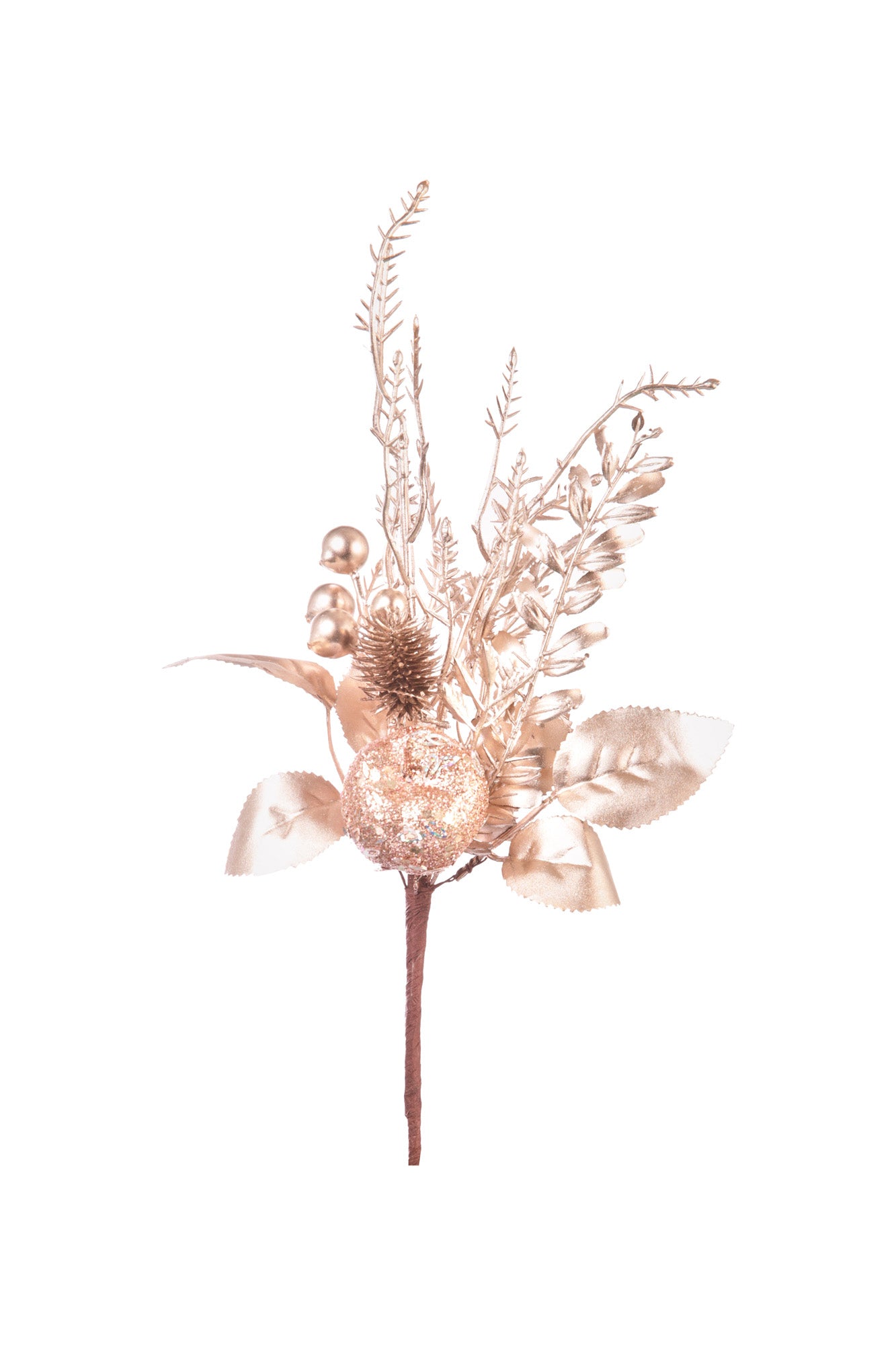 PICK RAMETTO CON MELA ORO H.30CM