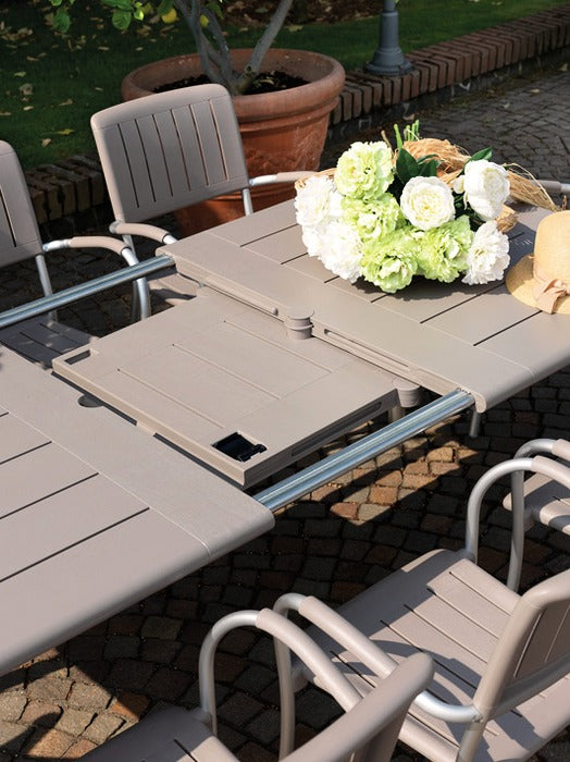 OFFERTA TAVOLO MAESTRALE 160/220CM ESTENSIBILE + 4 POLTRONE MUSA COLORE A SCELTA