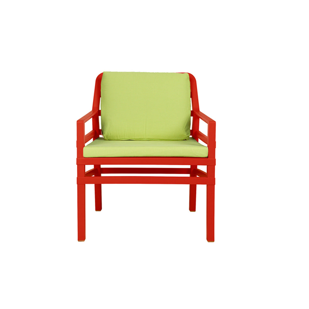 POLTRONA ARIA ROSSA CON CUSCINO LIME