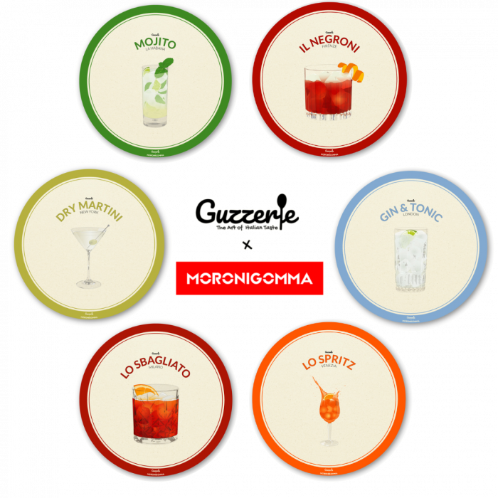 SET 6 SOTTOBICCHIERI COCKTAIL