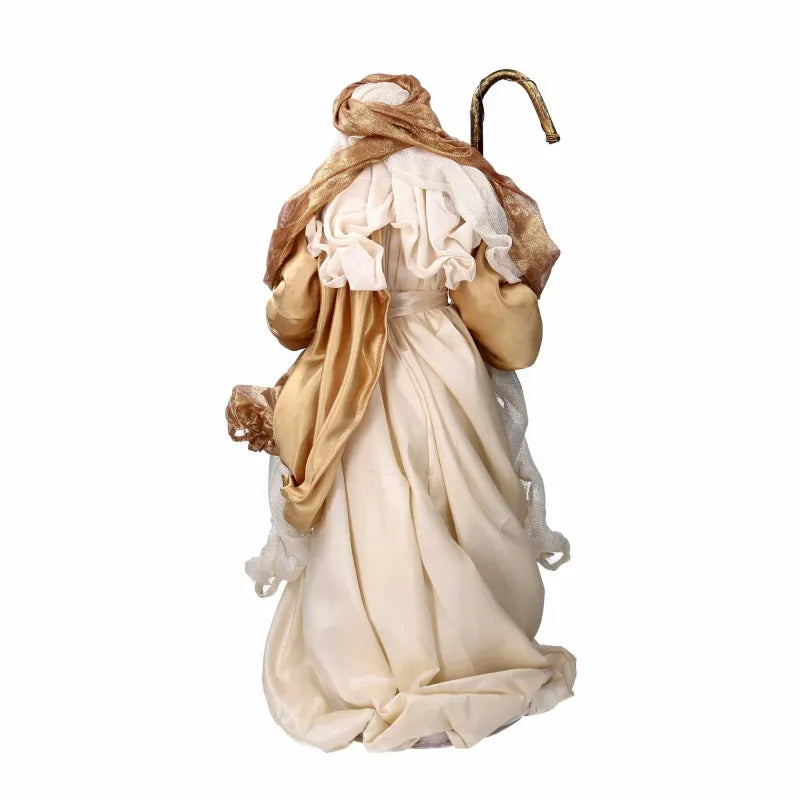 STATUETTE SCENA NATIVITA' IN TESSUTO COLORE ORO H68,5CM