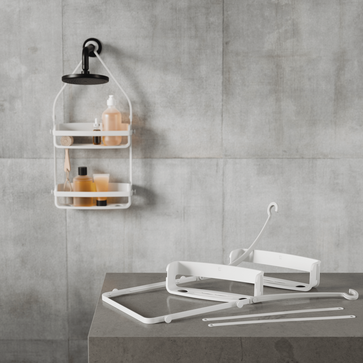 Flex Shower Caddy 31 x 9 x 65 cm Bianco Umbra