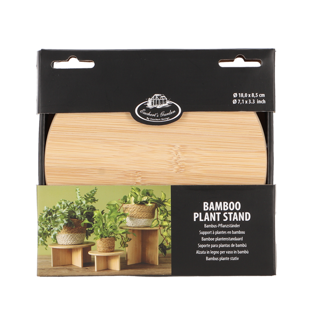 SUPPORTO ALZA VASO IN BAMBU DIAM. 18CM