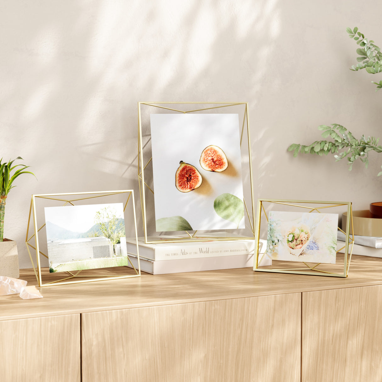 Cornice Portafoto Prisma 10x15 cm Ottone Opaco Umbra