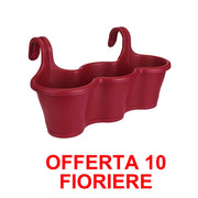OFFERTA 10 FIORIERA CORSICA EASY HANGER TRIO ROSSO MIRTILLO