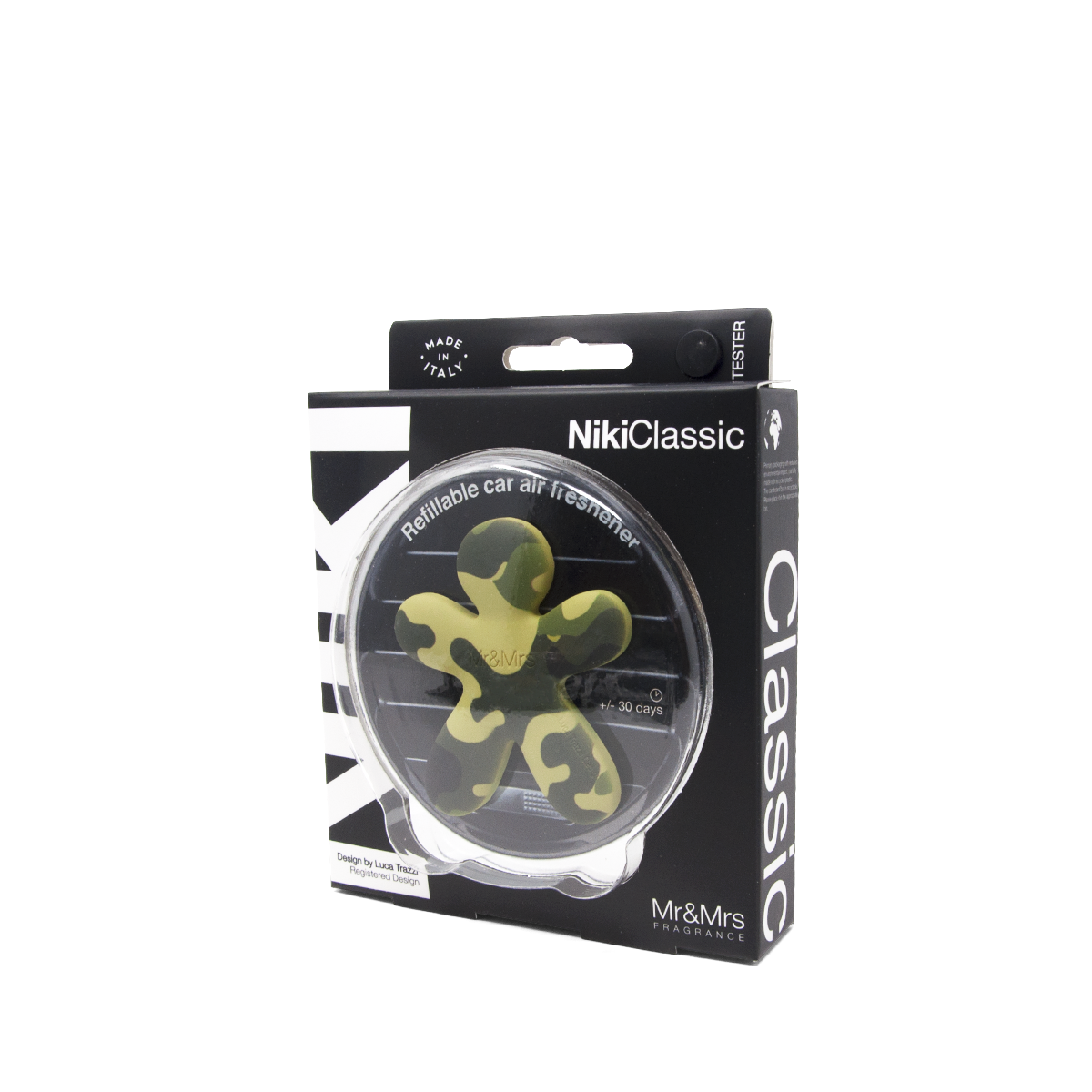 MR & MRS FRAGRANCE PROFUMATORE PER AUTO NIKI CLASSIC CAMOUFLAGE MILITARE PINE&EUCALYPTUS