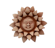 DECORAZIONE SOLE PETALI NINFEA CM.10 IN TERRACOTTA