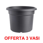 OFFERTA 3 VASO GREEN BASICS CILINDER 35CM LIVING BLACK