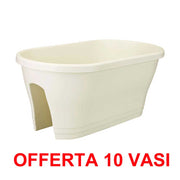 OFFERTA 10 VASO CORSICA FLOWER BRIDGE 60CM WHITE