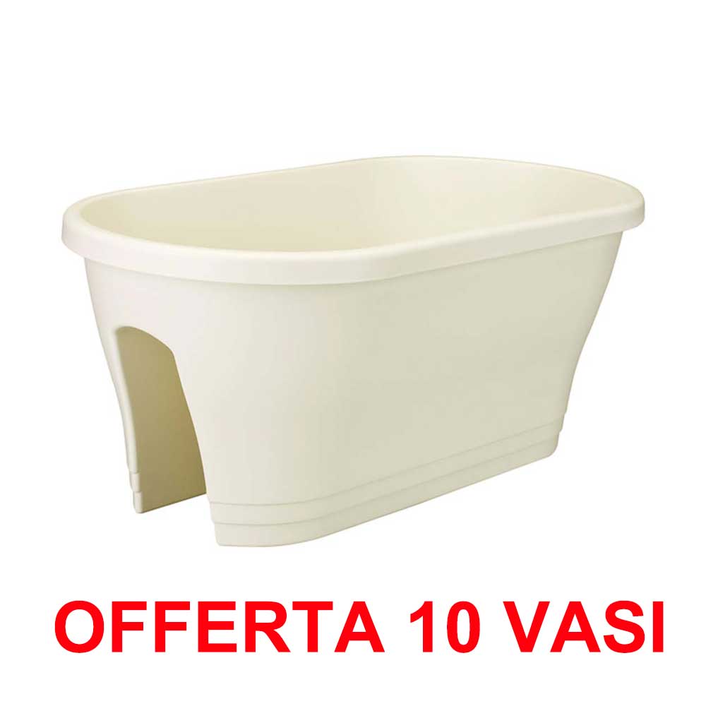 OFFERTA 10 VASO CORSICA FLOWER BRIDGE 60CM WHITE