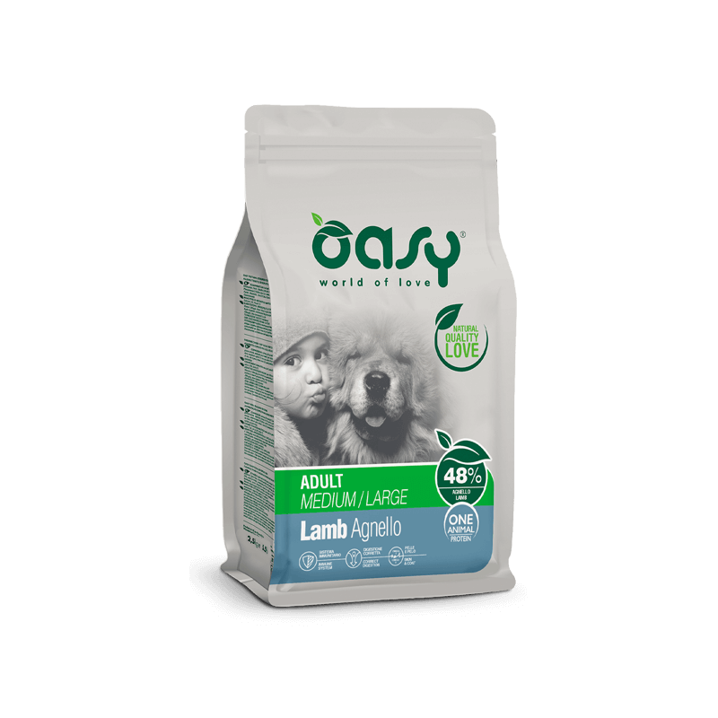 OASY SACCO CROCCHETTE CANE ADULTO AGNELLO 12 KG