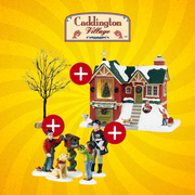 OFFERTA LEMAX CADDINGTON VILLAGE - THE LITTLE BRICK HOUSE + MAILBOX DECORATING + BUTTERNUT TREE, SMALL