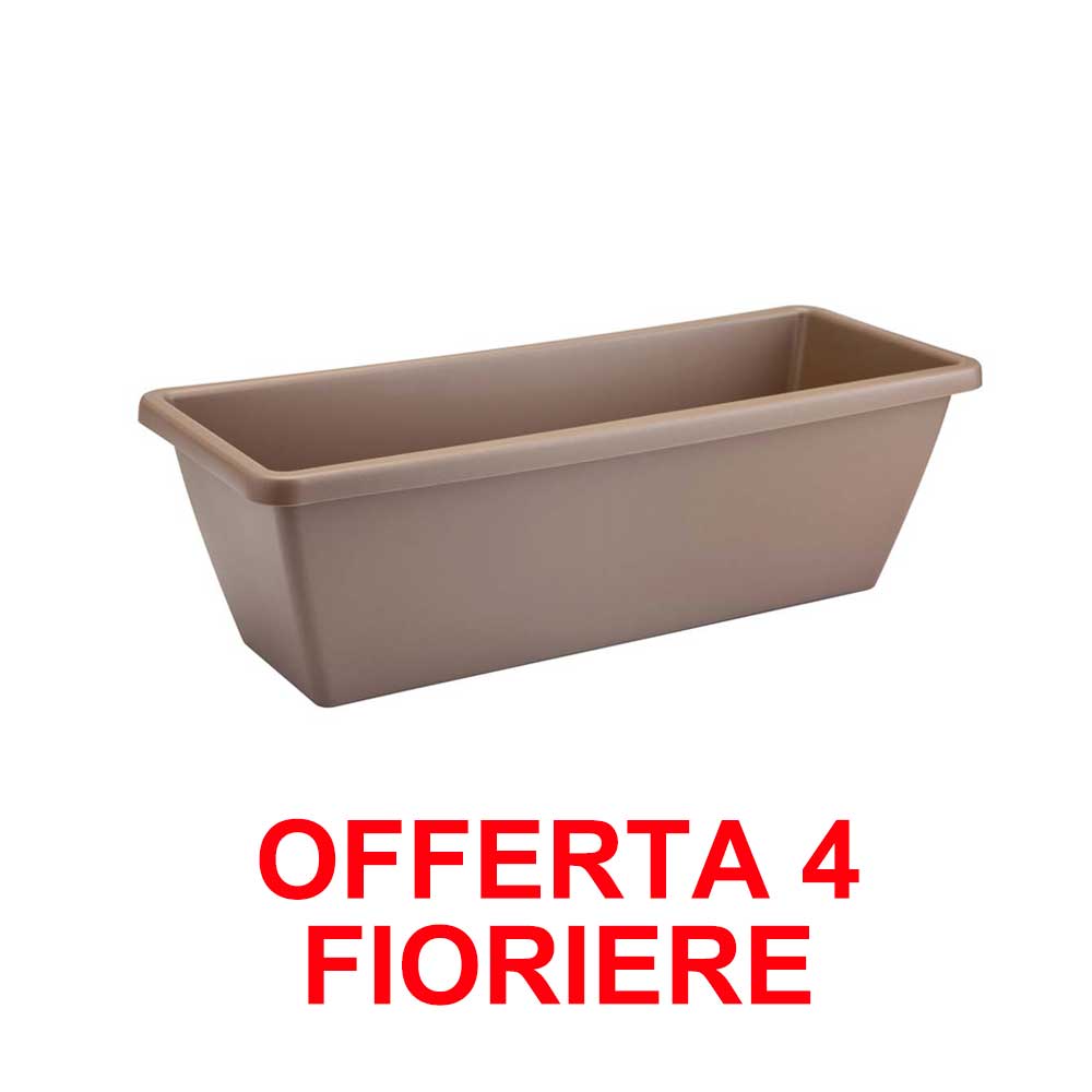 OFFERTA 4 FIORIERA BARCELONA TROUGH 50CM TAUPE