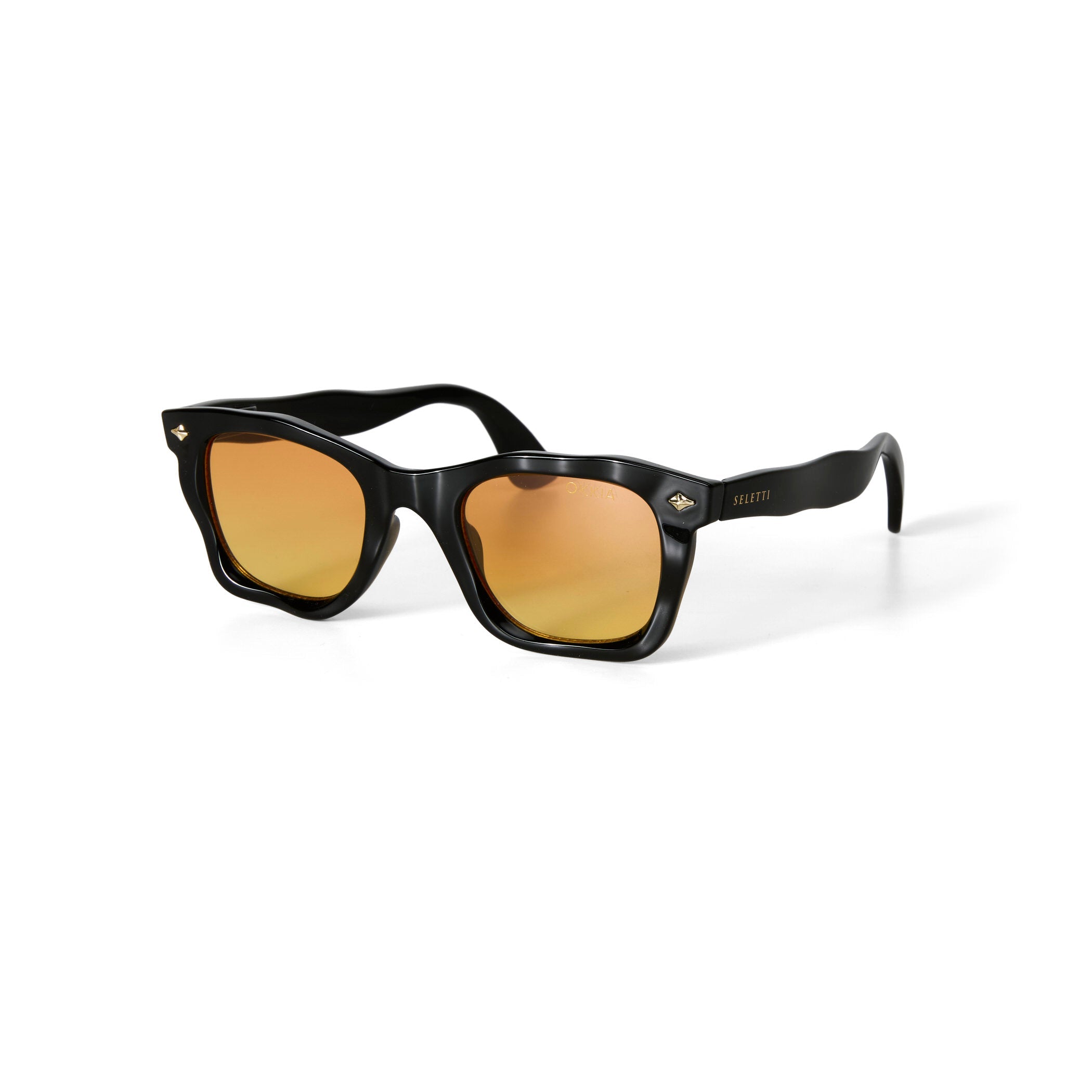 Occhiali da Sole DAKOTA Nero Lenti Giallo Gradiente SELETTI x OKKIA