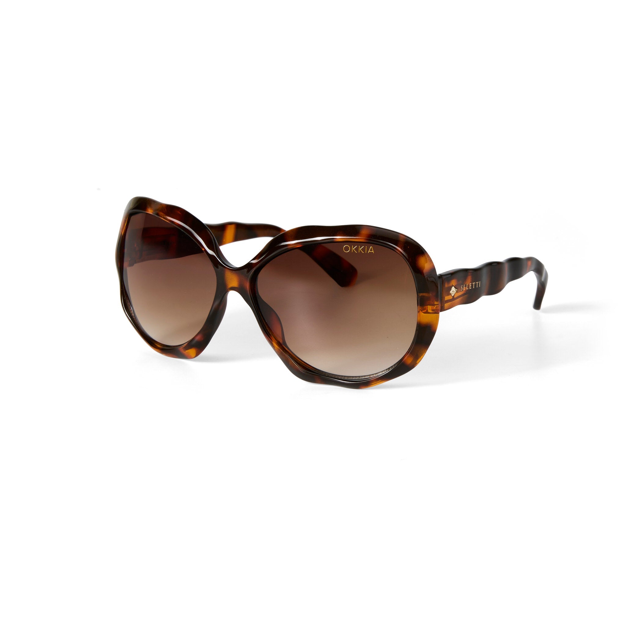 Occhiali da Sole California Green Gradient Classic Havana SELETTI x OKKIA