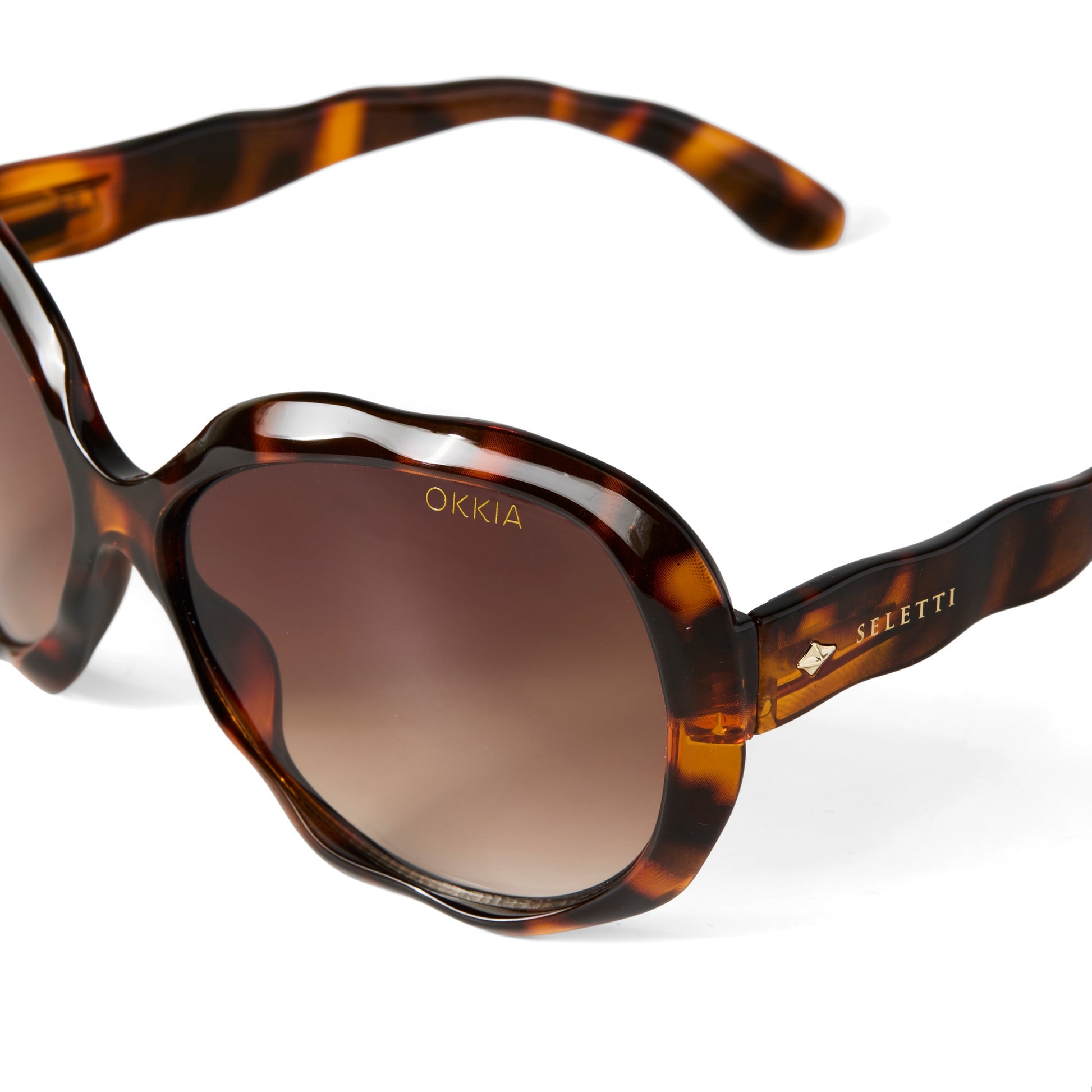 Occhiali da Sole California Green Gradient Classic Havana SELETTI x OKKIA
