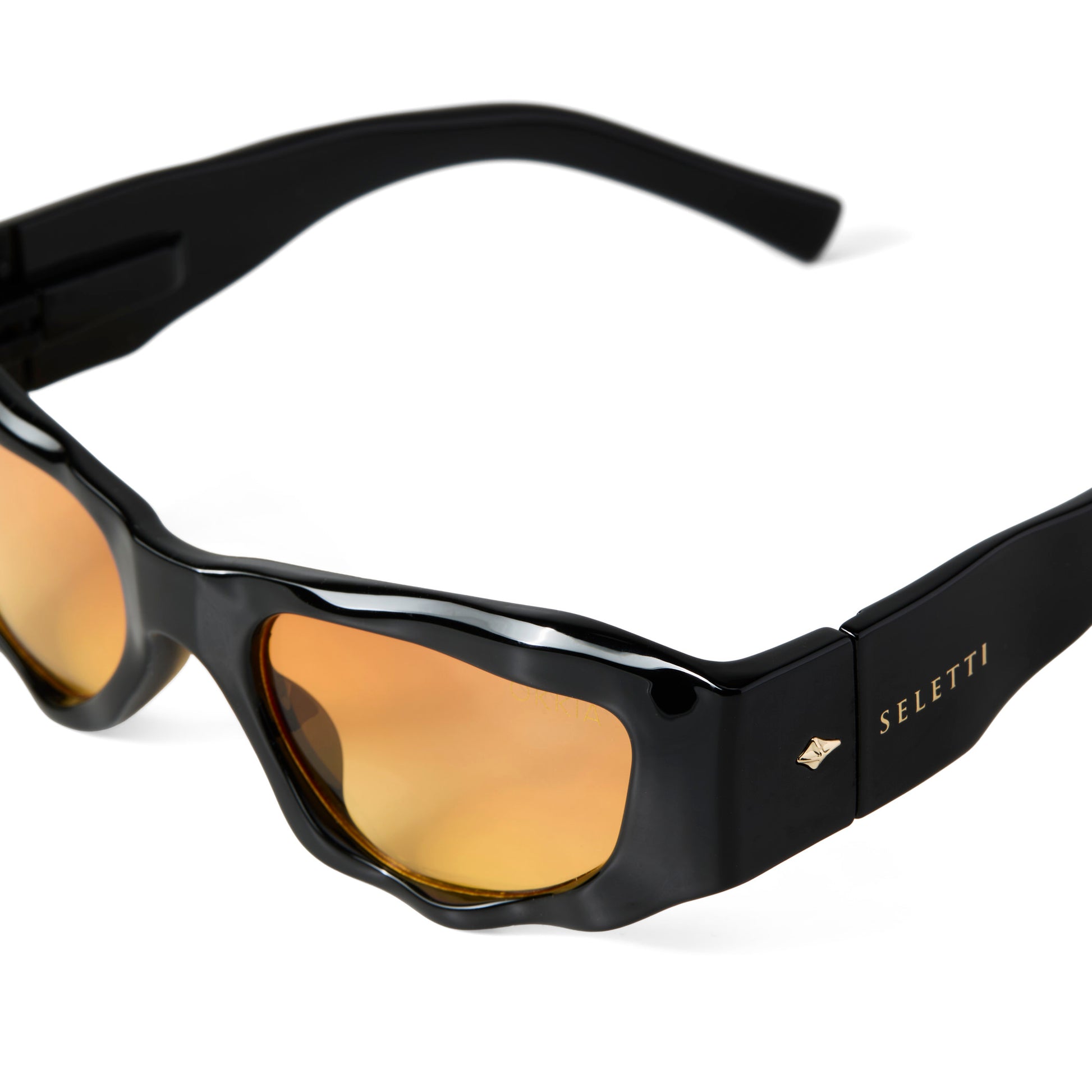 Occhiali da Sole COLORADO Nero Lenti Giallo Sfumato SELETTI x OKKIA
