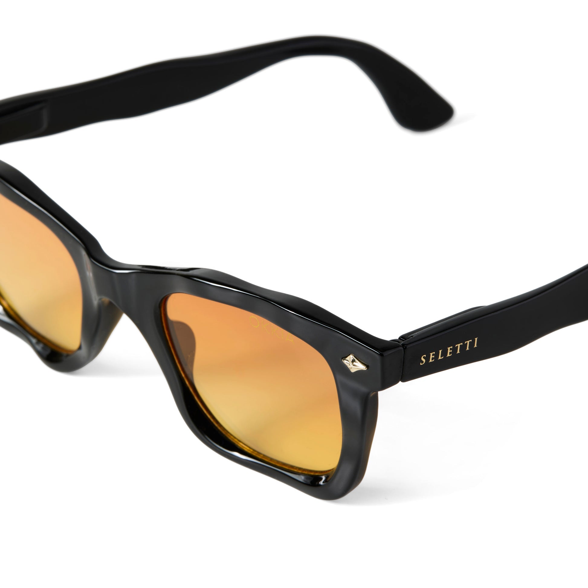 Occhiali da Sole DAKOTA Nero Lenti Giallo Gradiente SELETTI x OKKIA