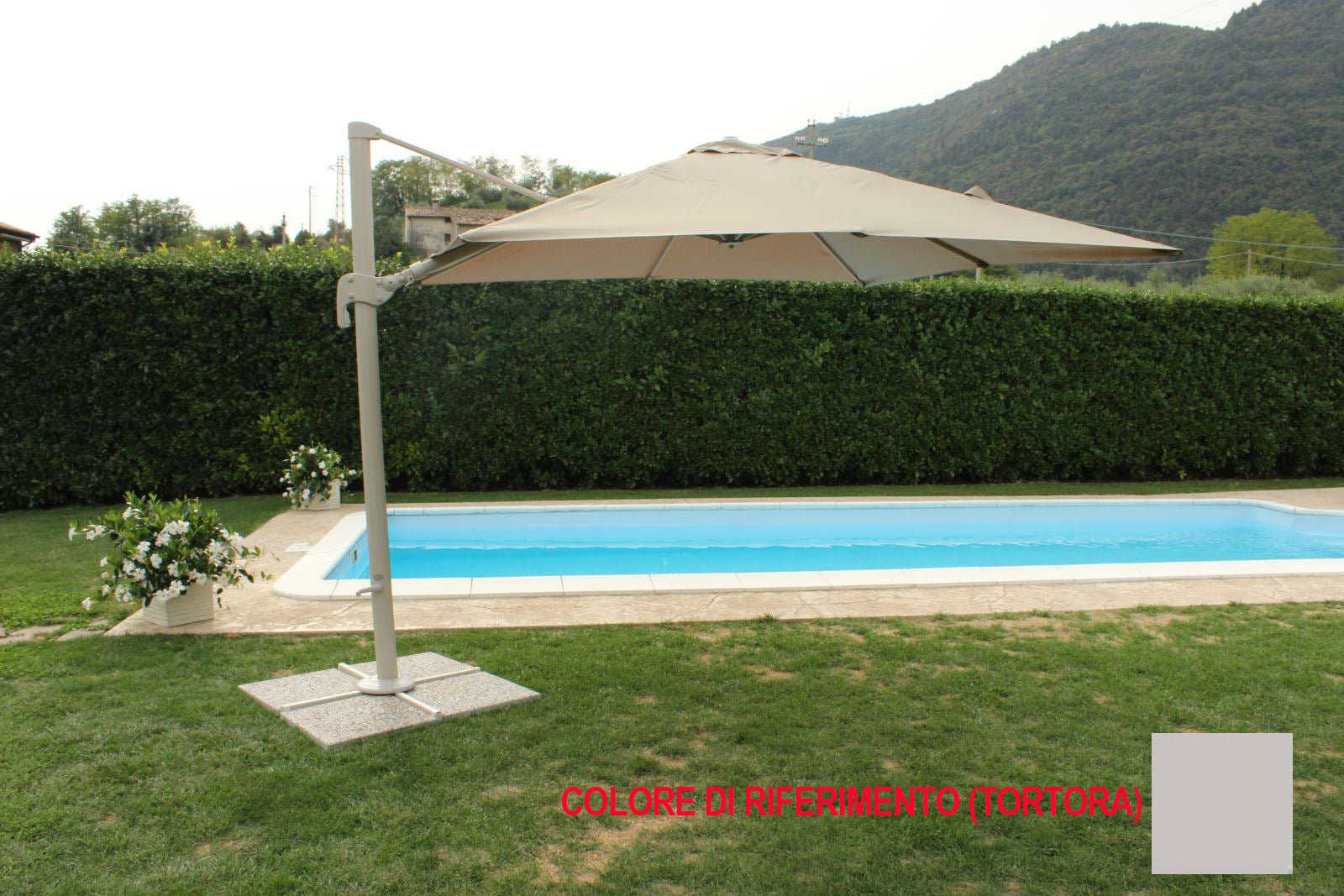 OMBRELLONE NETTUNO RETRATTILE/ORIENTABILE LUX 3X3