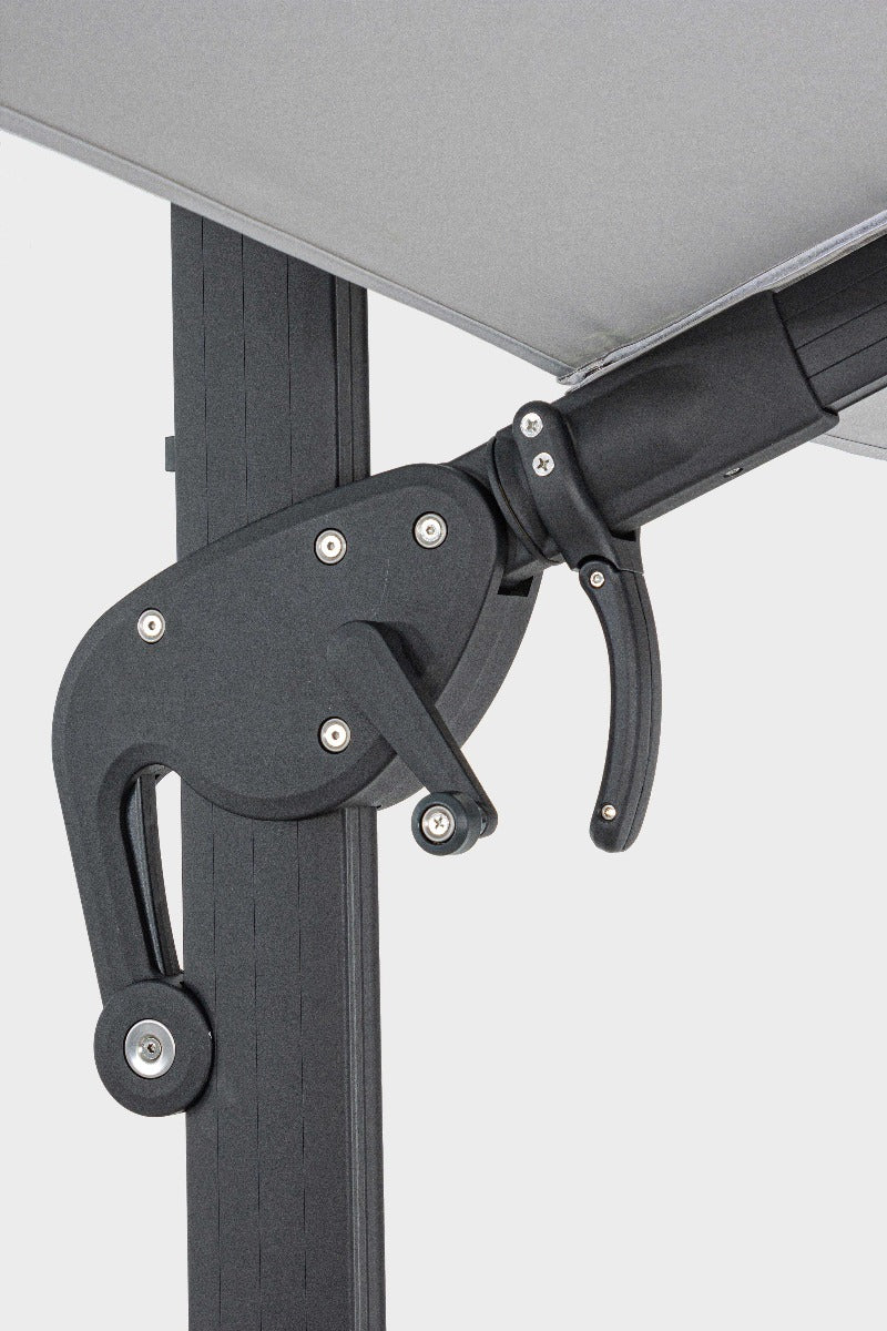 OMBRELLONE RETRATTILE/ORIENTABILE INES 3X4MT GRIGIO CHIARO