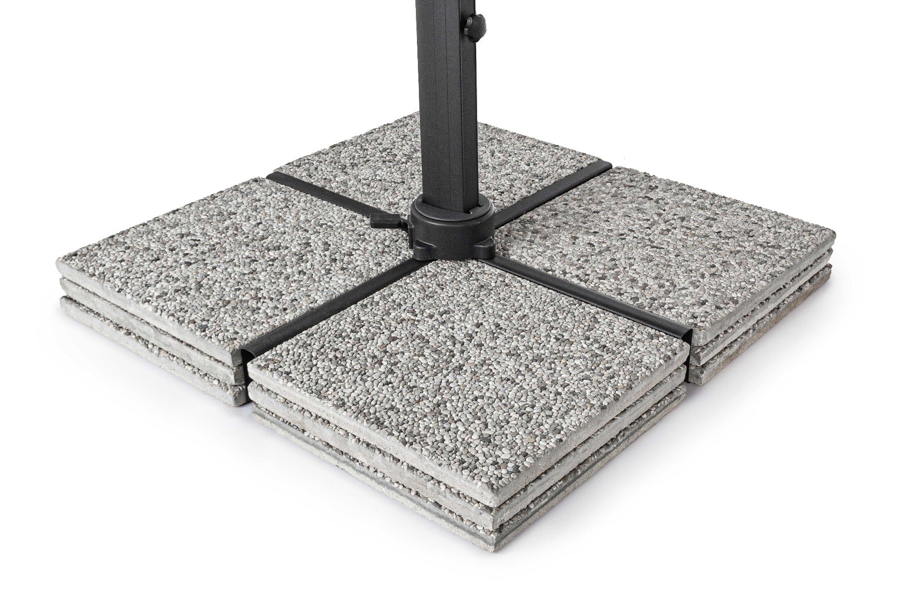 OMBRELLONE RETRATTILE INES 4X4MT GRIGIO CHIARO