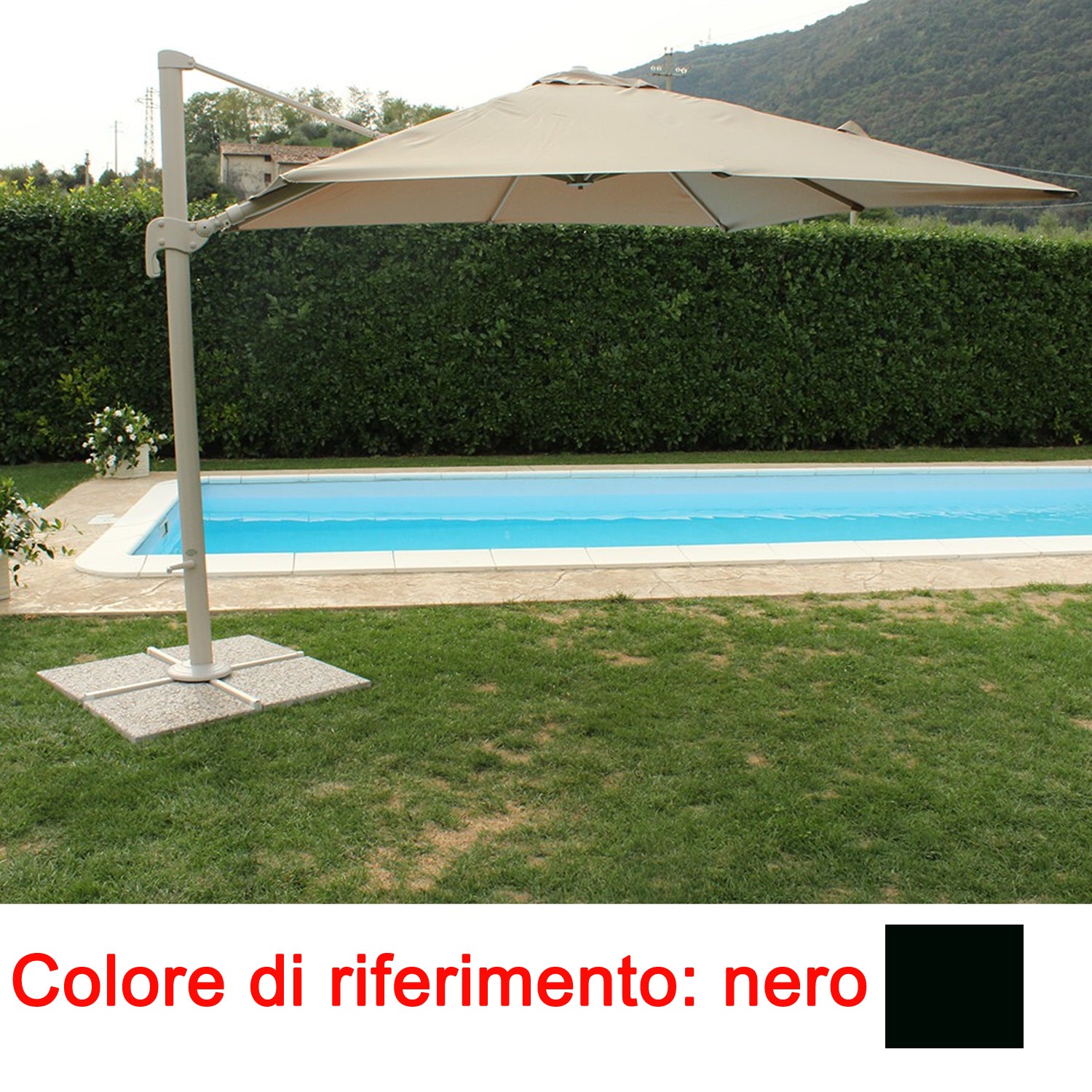 OMBRELLONE NETTUNO RETRATTILE/ORIENTABILE LUX 3X3