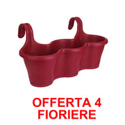 OFFERTA 4 FIORIERA CORSICA EASY HANGER TRIO ROSSO MIRTILLO