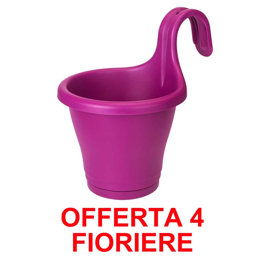 OFFERTA 4 FIORIERA CORSICA EASY HANGER SINGLE CHERRY